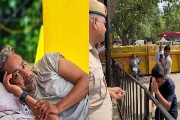 Delhi News: जंतर-मंतर पर पुलिस के सामने छलके अभिजीत दीपके के आंसू, बोले- क्या मौत का इंतज़ार है?