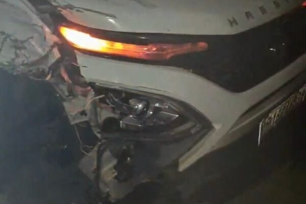 Accident: हरी टोल प्लाजा पर हैरियर और वैगनआर की टक्कर, 4 युवक फरार