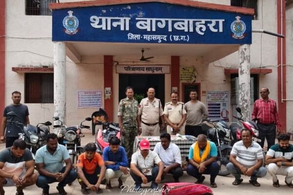 Raid: महासमुंद के जंगल में जुए के अड्डे पर बड़ी कार्रवाई, 12 गिरफ्तार और 20 लाख जब्त